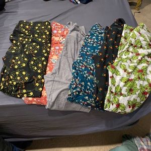 Tall and Curvy Lularoe legging bundle. 6 pairs!!